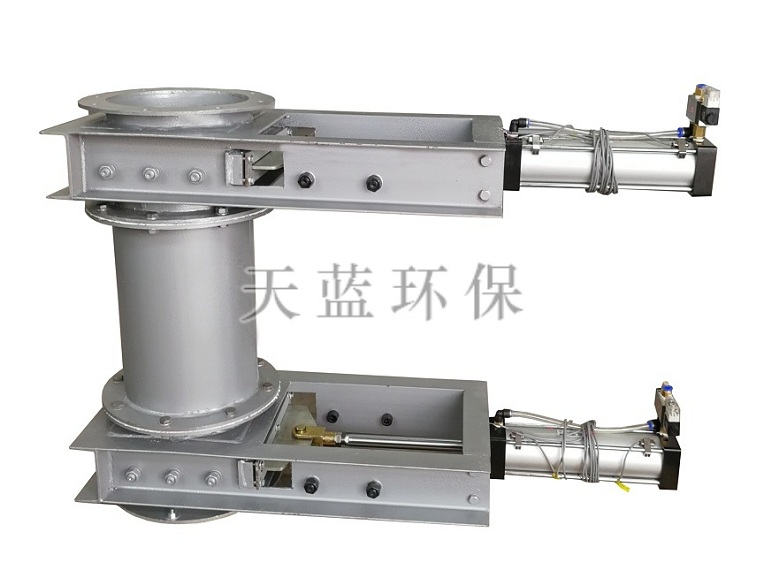 Double layer pneumatic gate valve